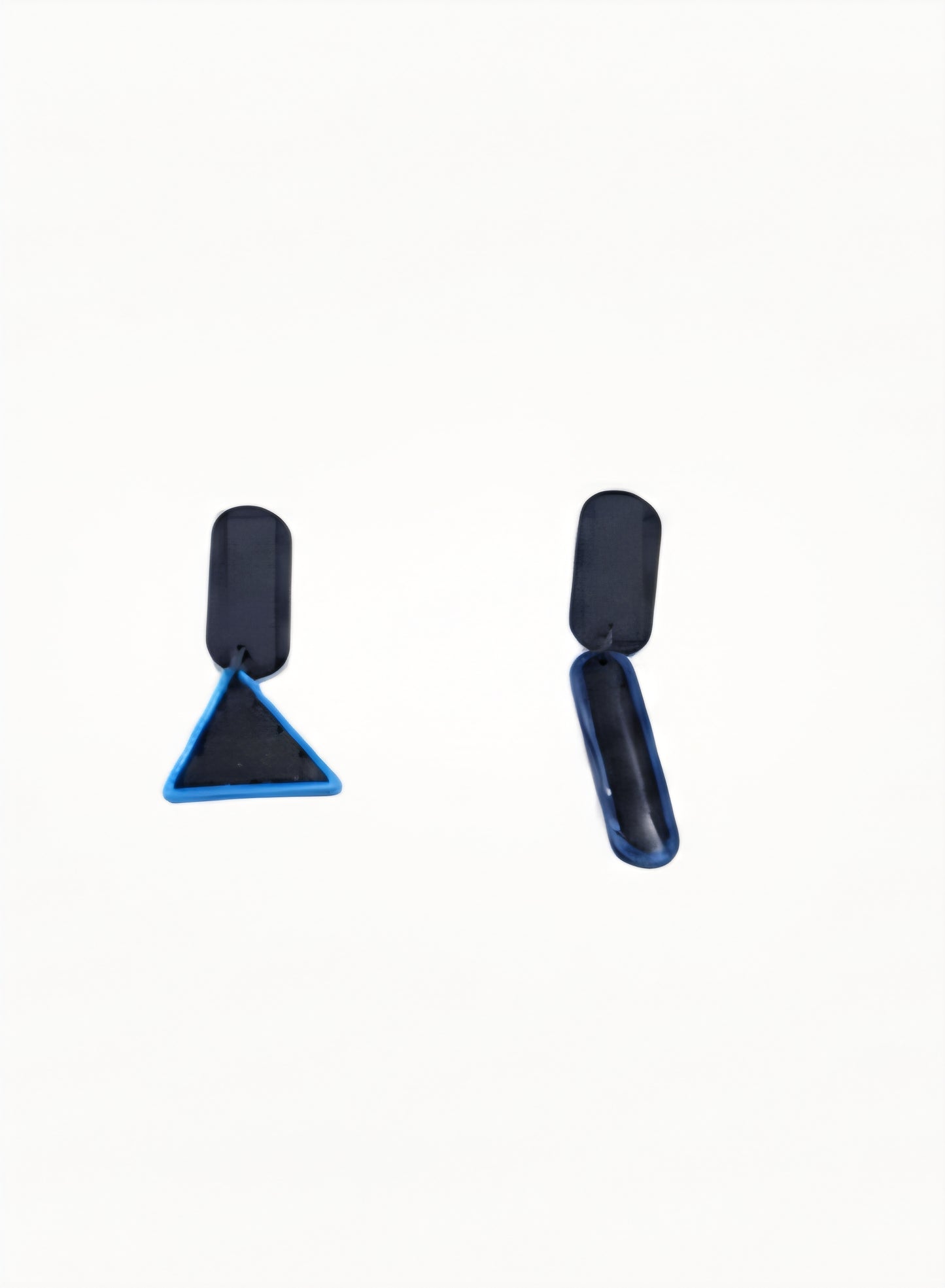 Oorringen, Geometrie // Zwart - Blauw