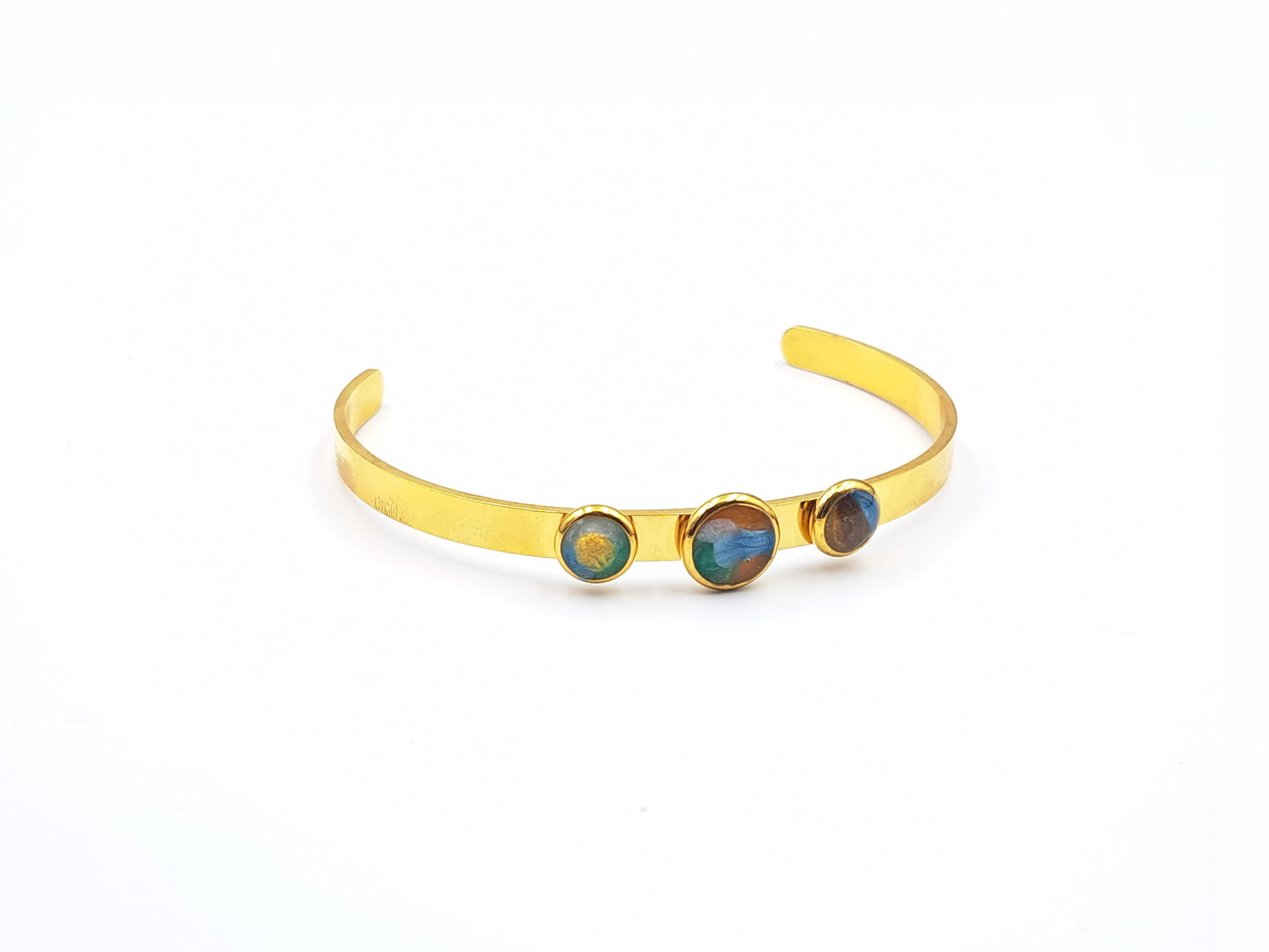 Armband Cirkels // goud - blauw - bruin - champagne - groen - koper