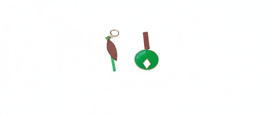 Oorringen, Geometrie // Goud - Bruin - Groen